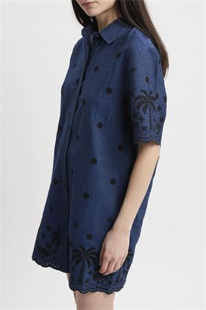 Camicia A Maniche Lunghe Aurelia Chambray Palms MC2 SAINT BARTH | Camicia | ARA000101429L